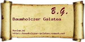 Baumholczer Galatea névjegykártya